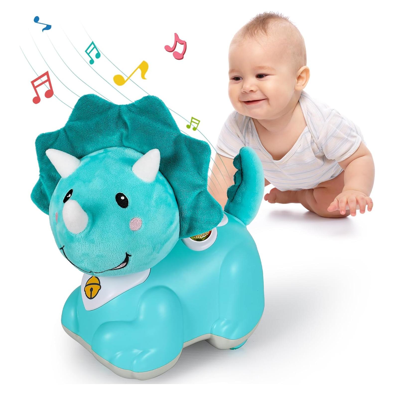 Juguete Musical Dinosaurio iPlay, iLearn para Bebés 0-2 Años