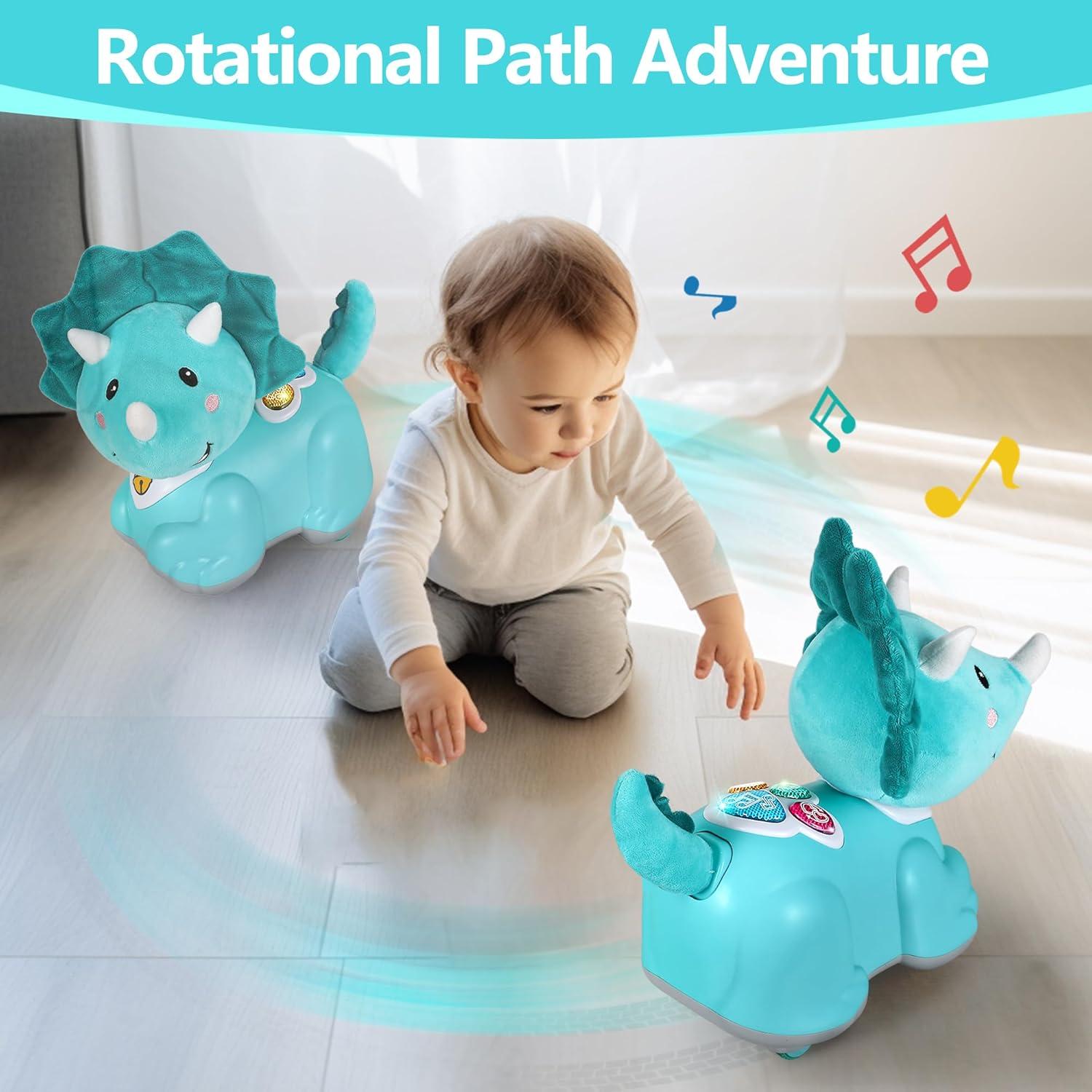 Juguete Musical Dinosaurio iPlay, iLearn para Bebés 0-2 Años