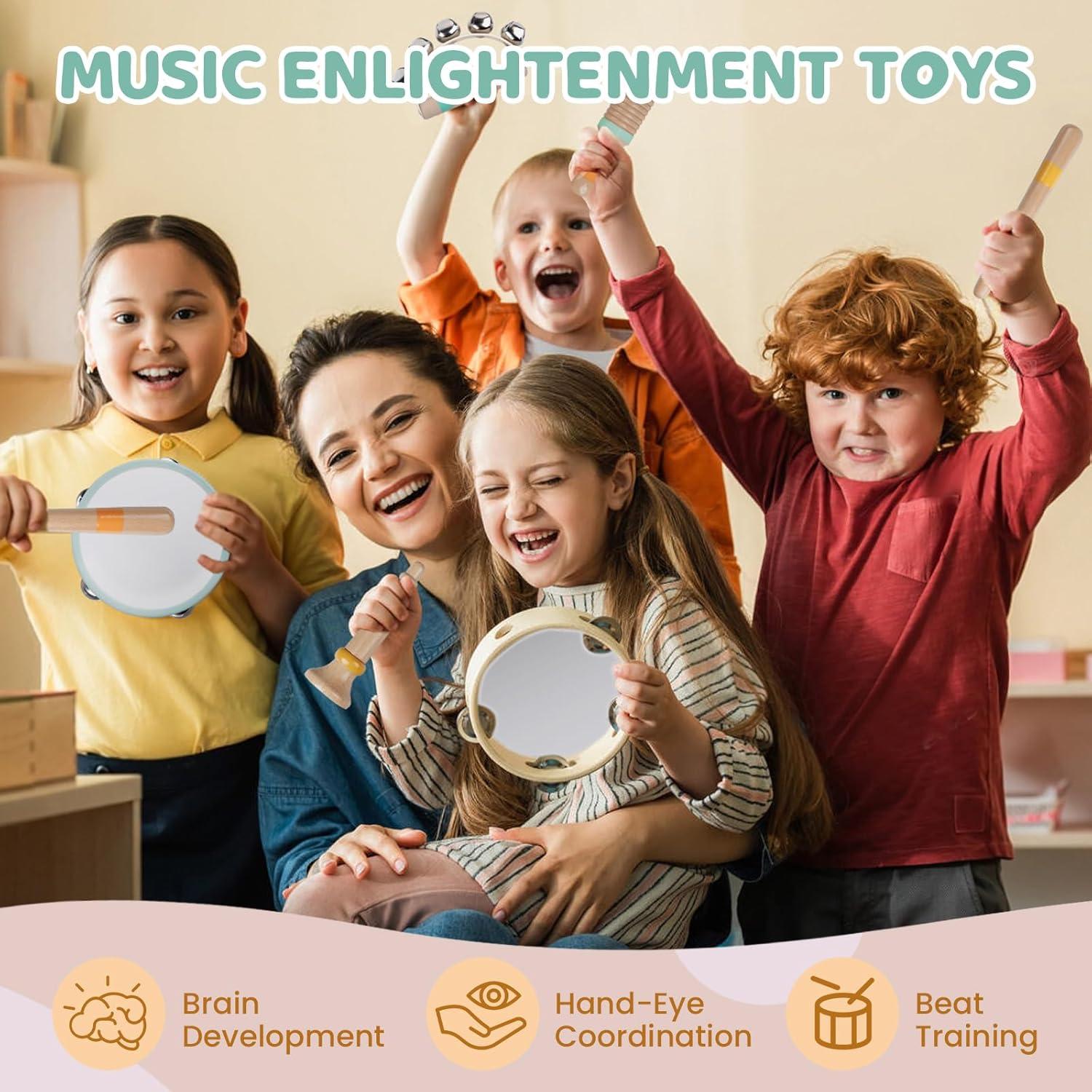 Juguetes Montessori 8 en 1 de Madera para Bebés Unisex