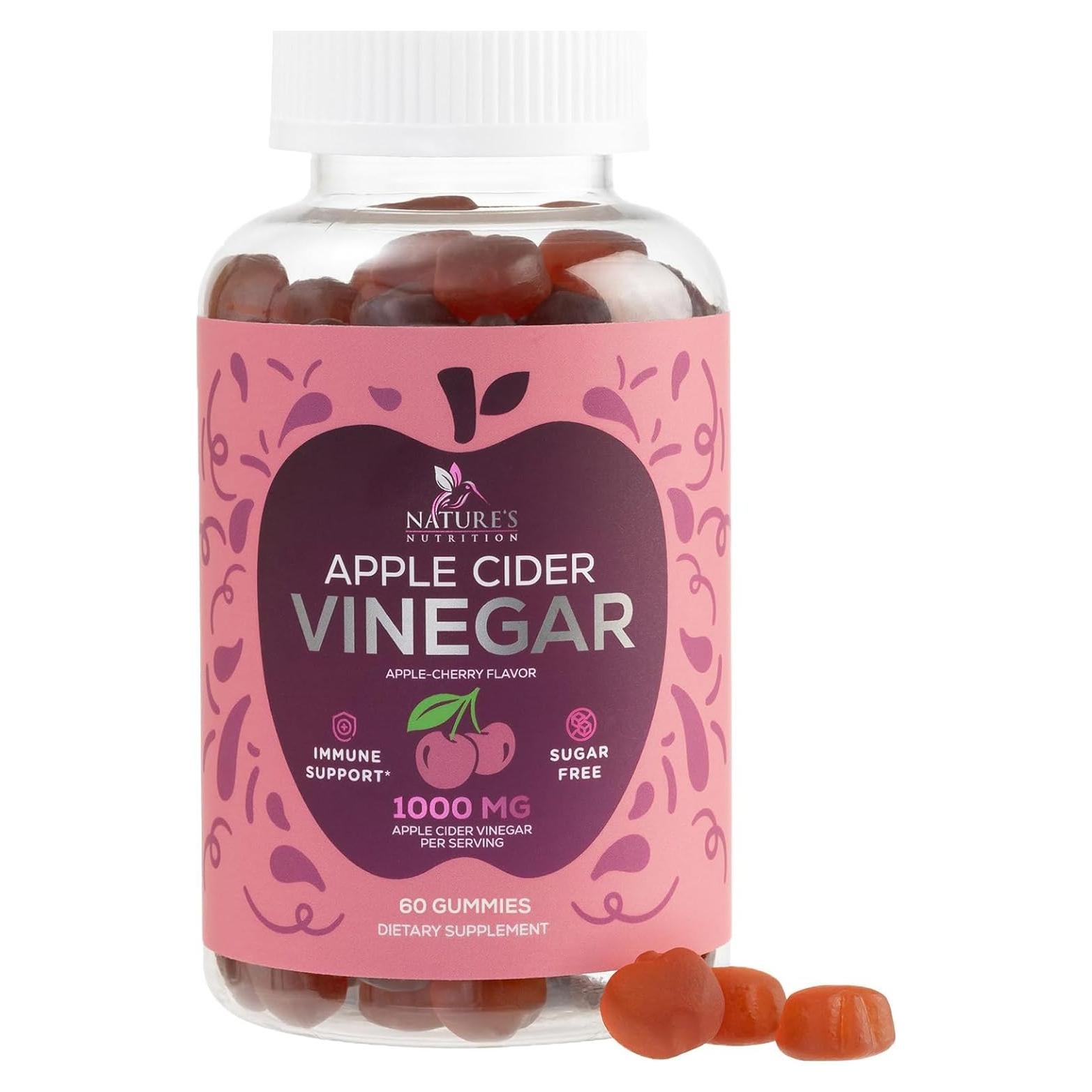 Gomitas de Vinagre de Sidra de Manzana Veganas 1000mg - 60 Unidades