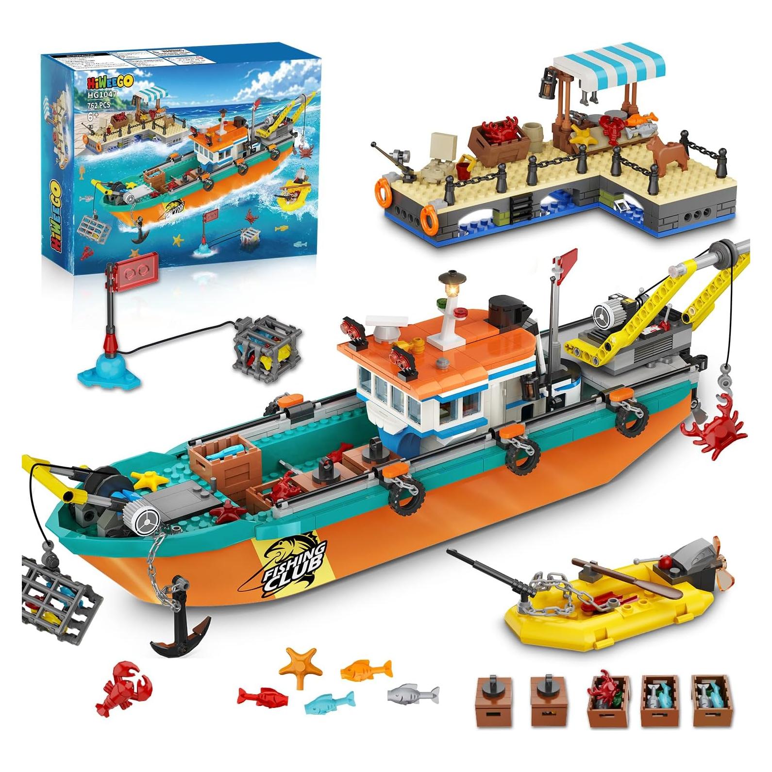 Kit de Construcción Barco de Pesca HiWEEGO 762 Piezas