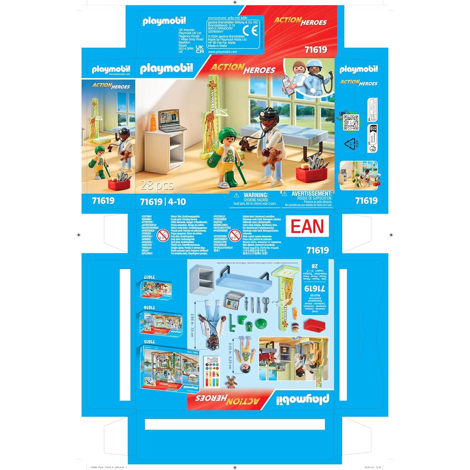 Set Pediatra Playmobil con Osito de Peluche 71619