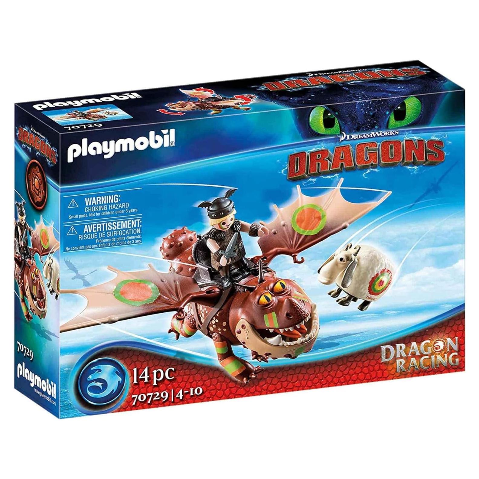 Set de Juego Playmobil Carrera de Dragones Patán y Meatlug