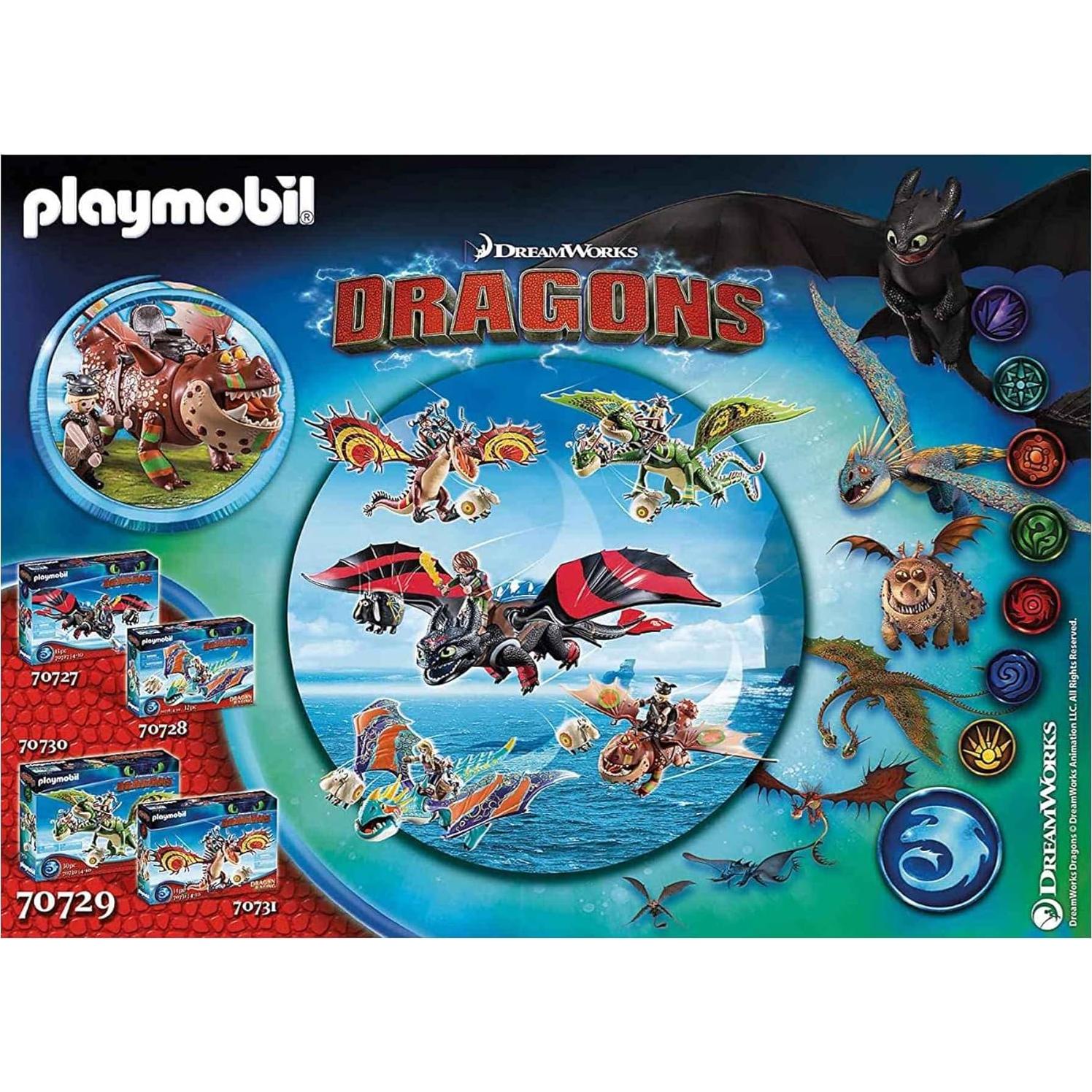 Set de Juego Playmobil Carrera de Dragones Patán y Meatlug