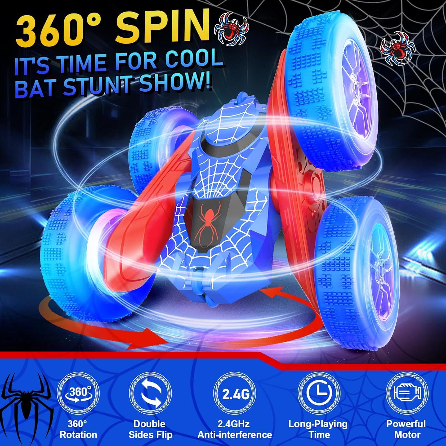 Coche RC Acrobático NQD Spider 4WD 360° con Luces LED