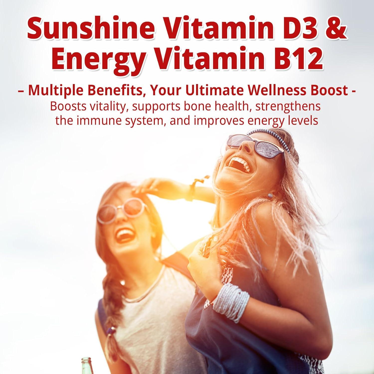 Gomas Veganas Vitamina D3 5000UI + B12 1000mcg Neviss 120u