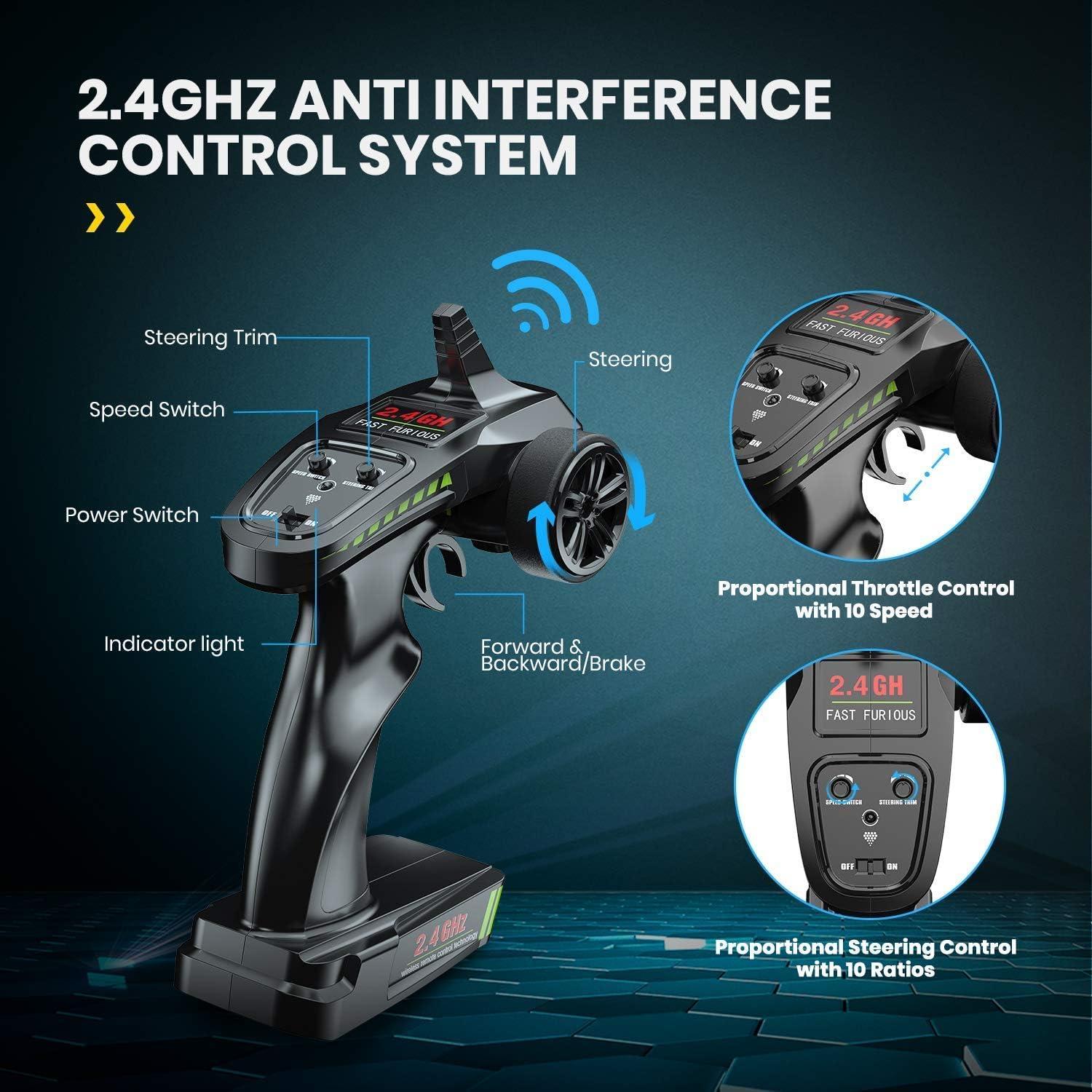 Coche RC Todo Terreno Holyton 1:10 4WD 48 Km/h con LED