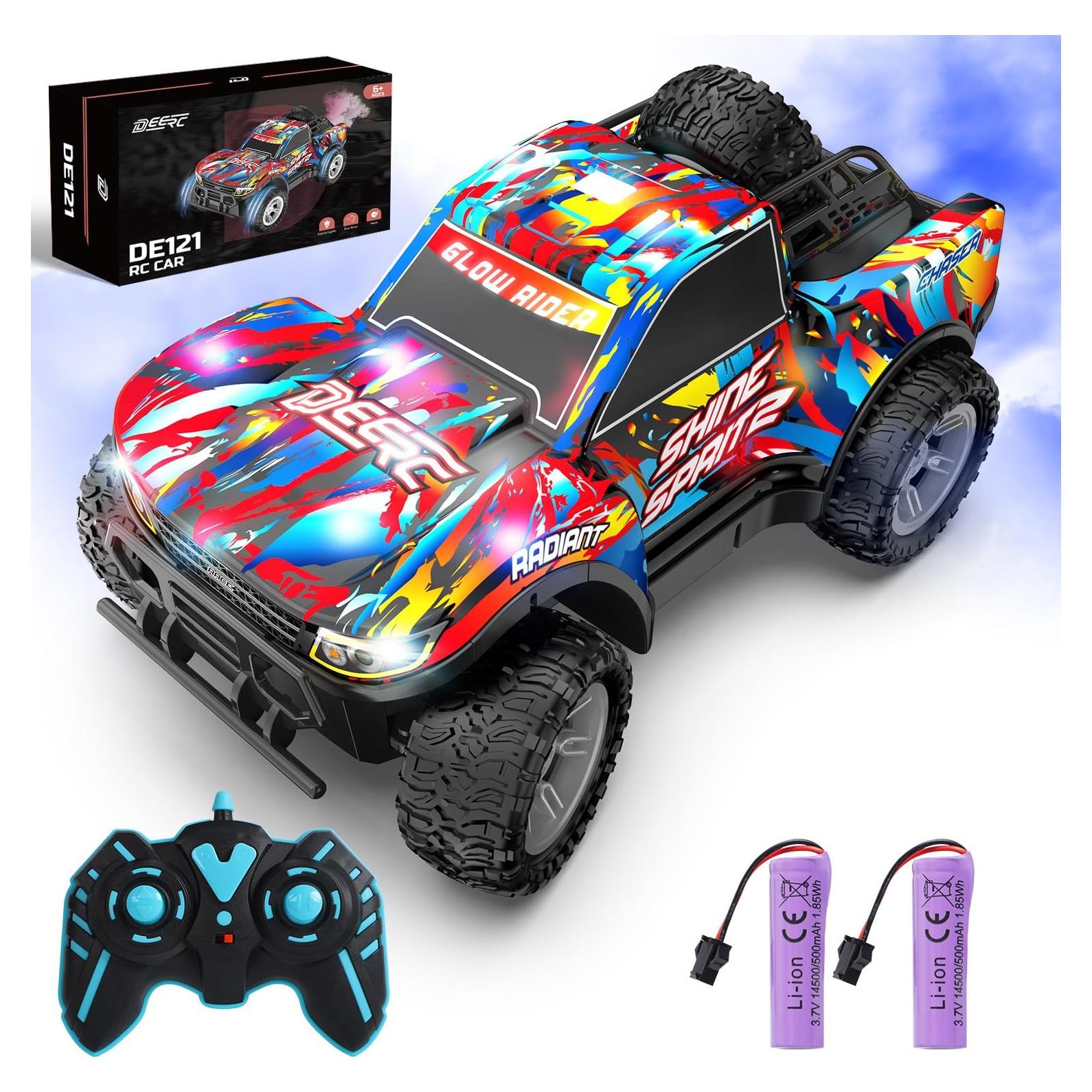 Coche RC DEERC Todo Terreno con Luces y Música 26x15cm