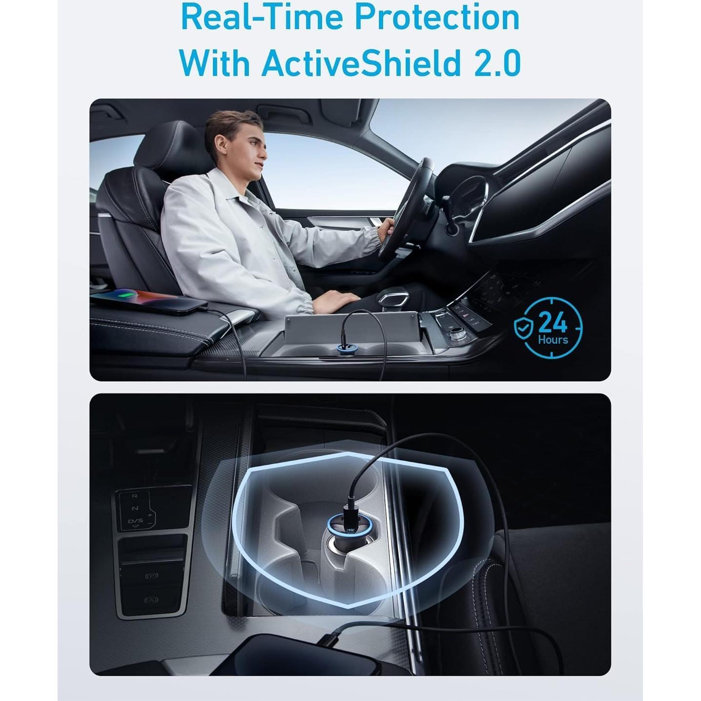 Cargador de Coche Anker 323 USB-C 52.5W Carga Rápida