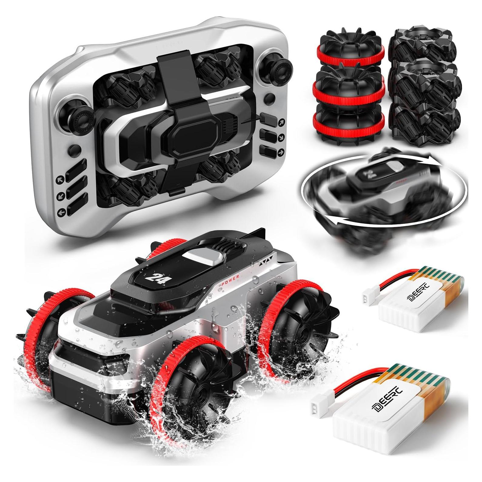 Coche RC Anfibio DEERC US-2624 - Mini 4WD Impermeable