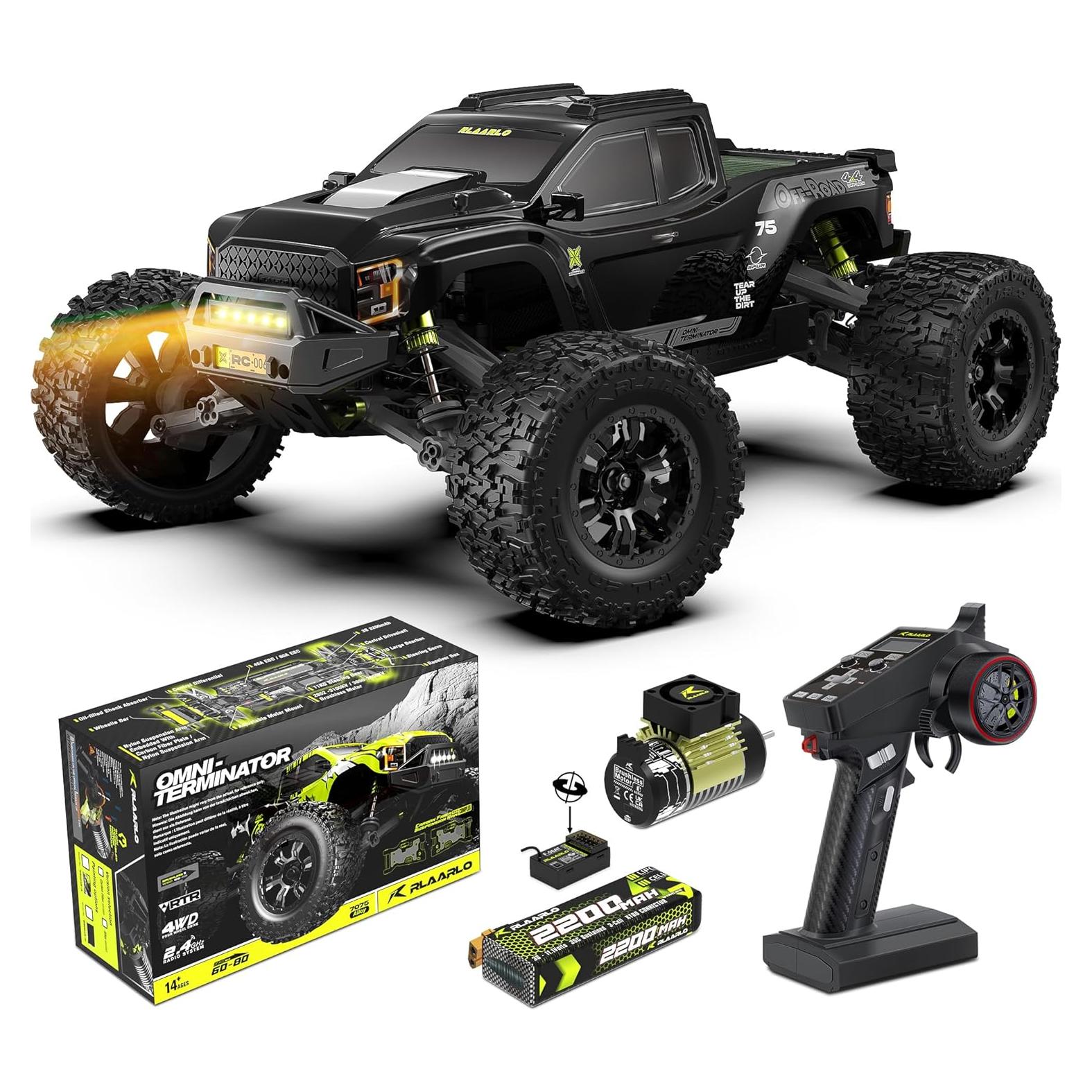 Camión Monstruo RC RIAARIO 1/10 4WD 80 km/h Negro
