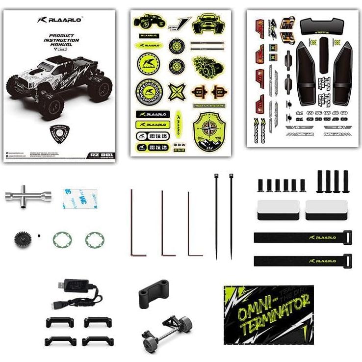 Camión Monstruo RC RIAARIO 1/10 4WD 80 km/h Negro
