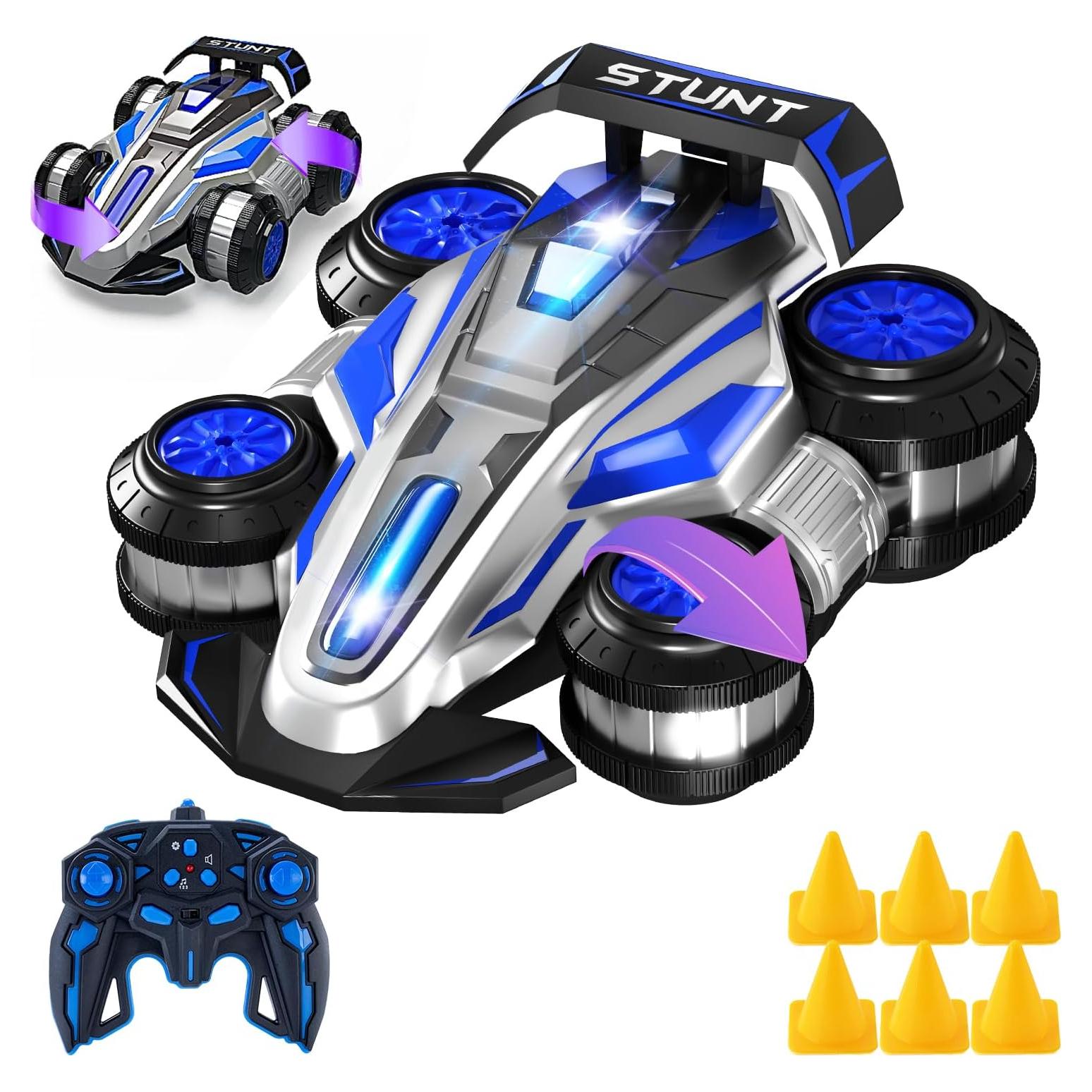 Coche RC Acrobático WJWMIRC 4WD 360° Rotación Azul