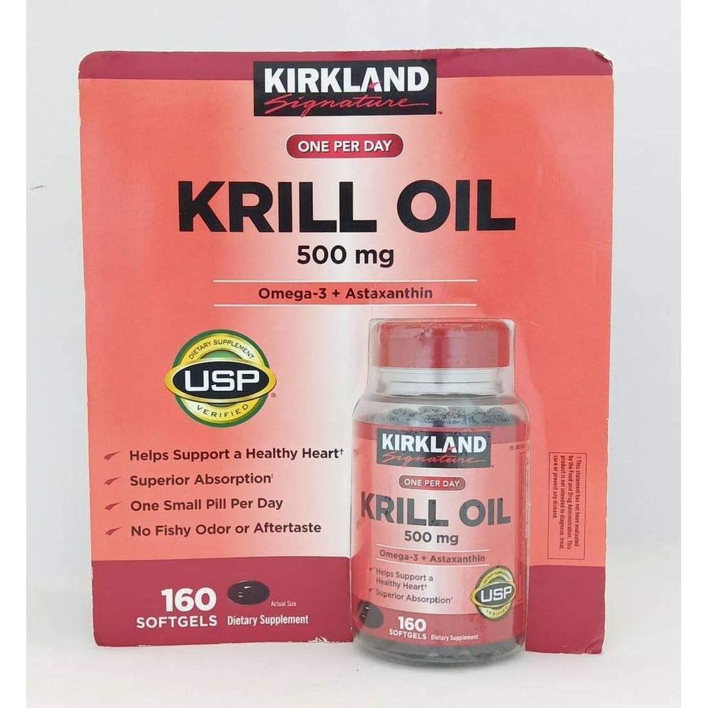 Aceite de Kril Kirkland Signature 500 mg 160 Gelatinas Blandas
