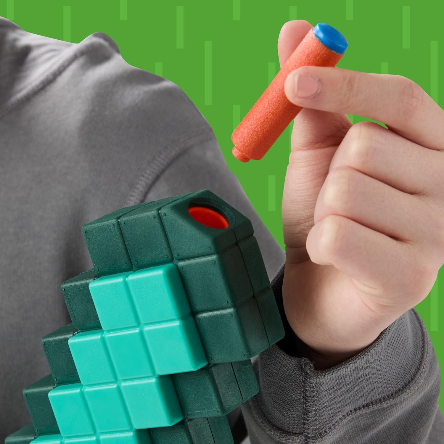 Blaster de Dardos Nerf Minecraft Espada Diamante 8 Dardos