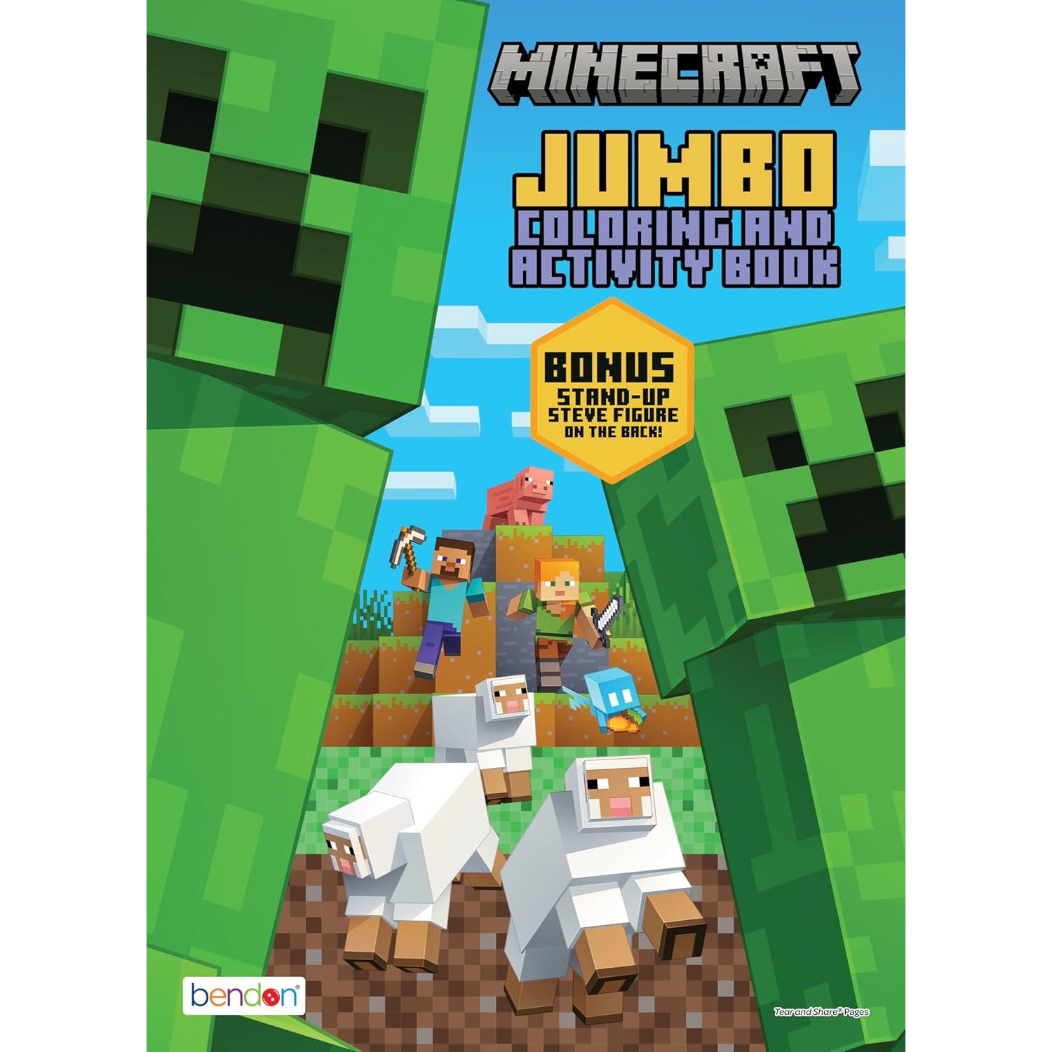 Libro de Colorear Jumbo Minecraft Bendon 80 Páginas Oficial