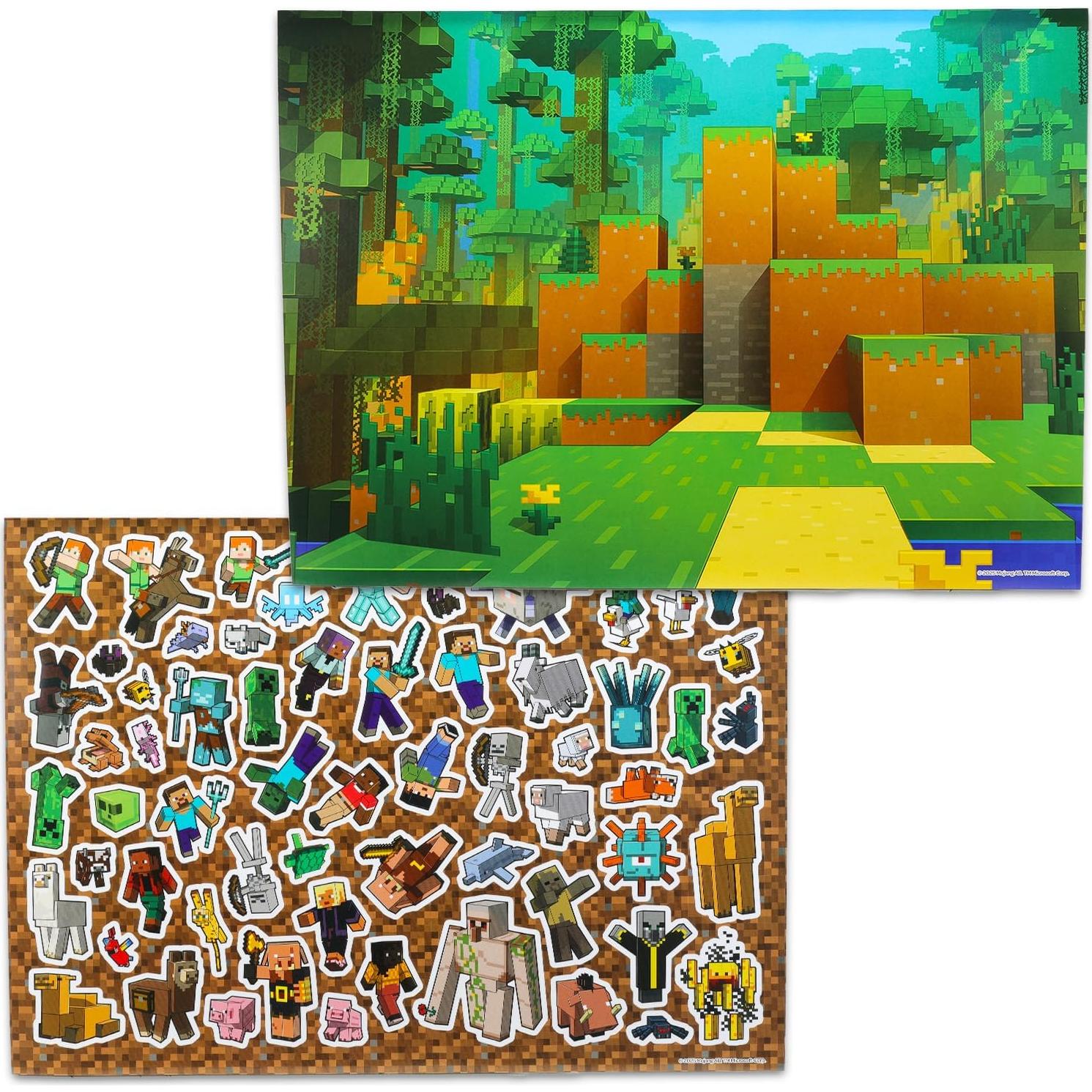 Almohadilla de Stickers Minecraft - Más de 1000 Stickers Reutilizables