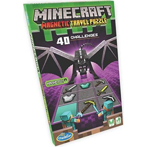 ThinkFun Minecraft Juego de Lógica Magnético de Viaje 40 Desafíos