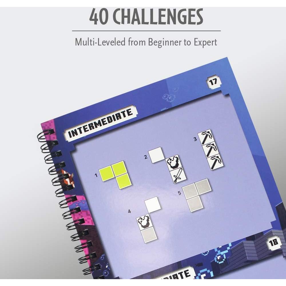 ThinkFun Minecraft Juego de Lógica Magnético de Viaje 40 Desafíos