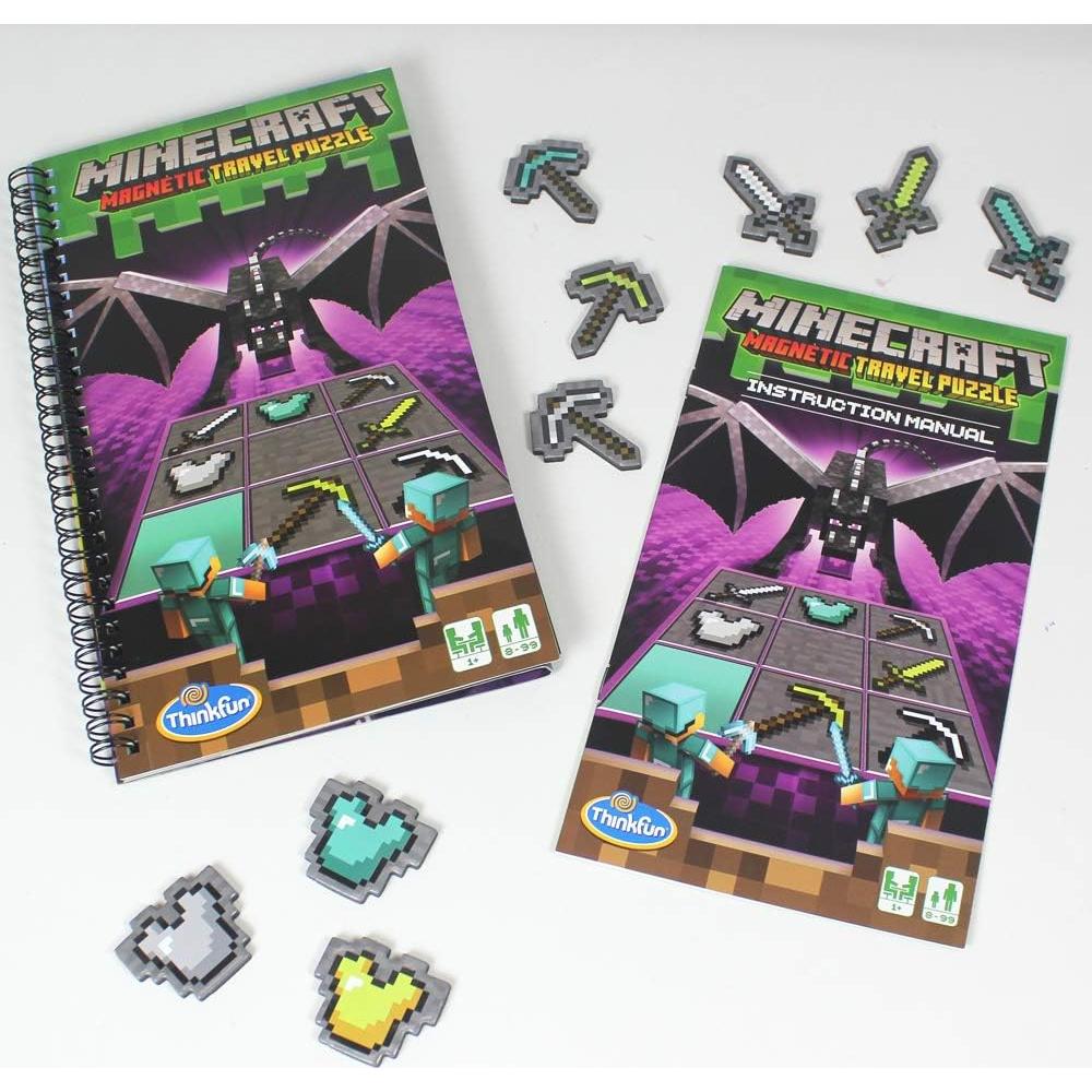 ThinkFun Minecraft Juego de Lógica Magnético de Viaje 40 Desafíos