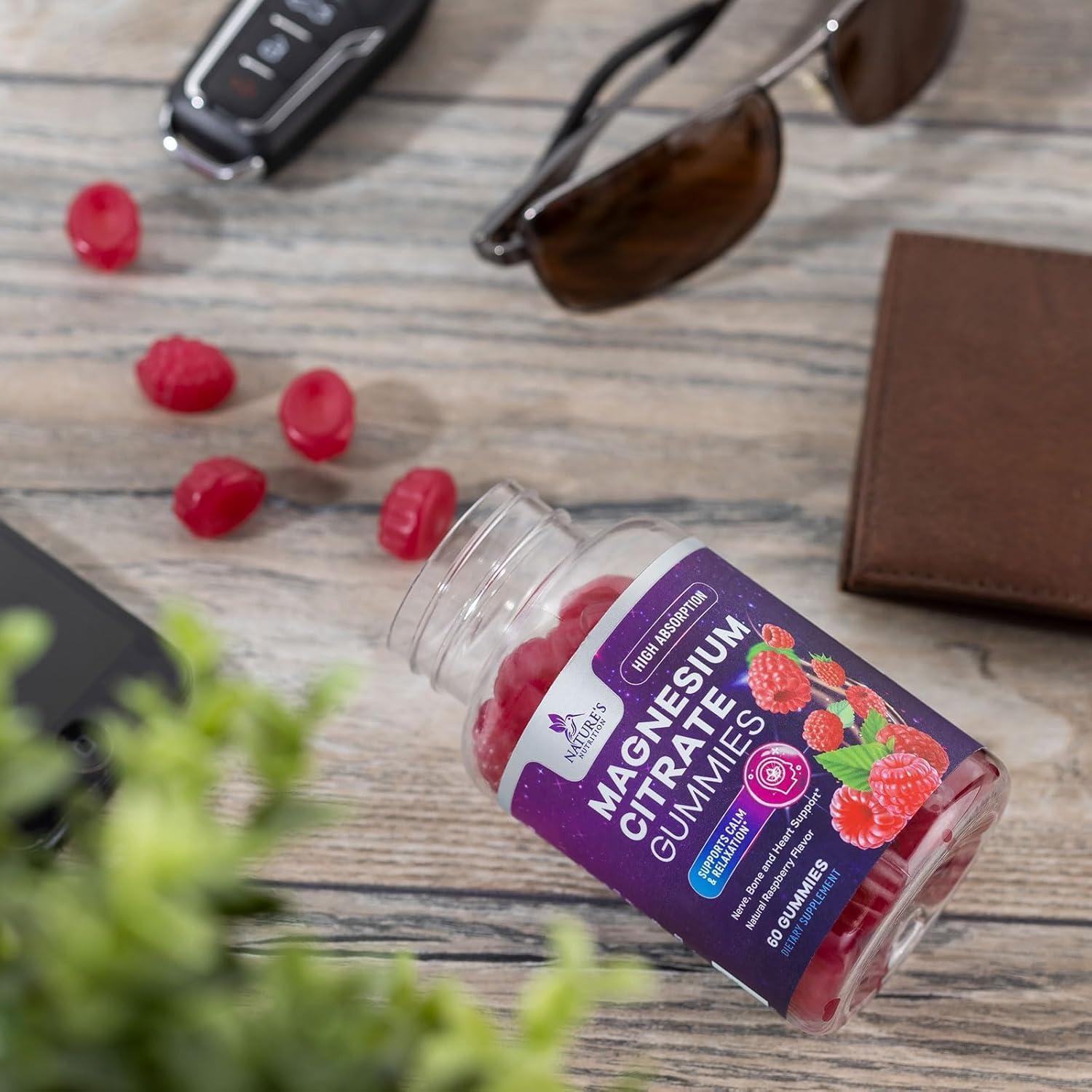 Gominolas de Magnesio Nature's Nutrition 60 Unidades Sabor Frambuesa