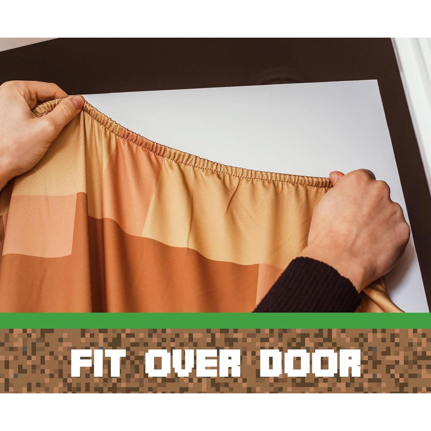 Puerta Adherente de Tela Minecraft Ukonic 86 x 208 cm Verde