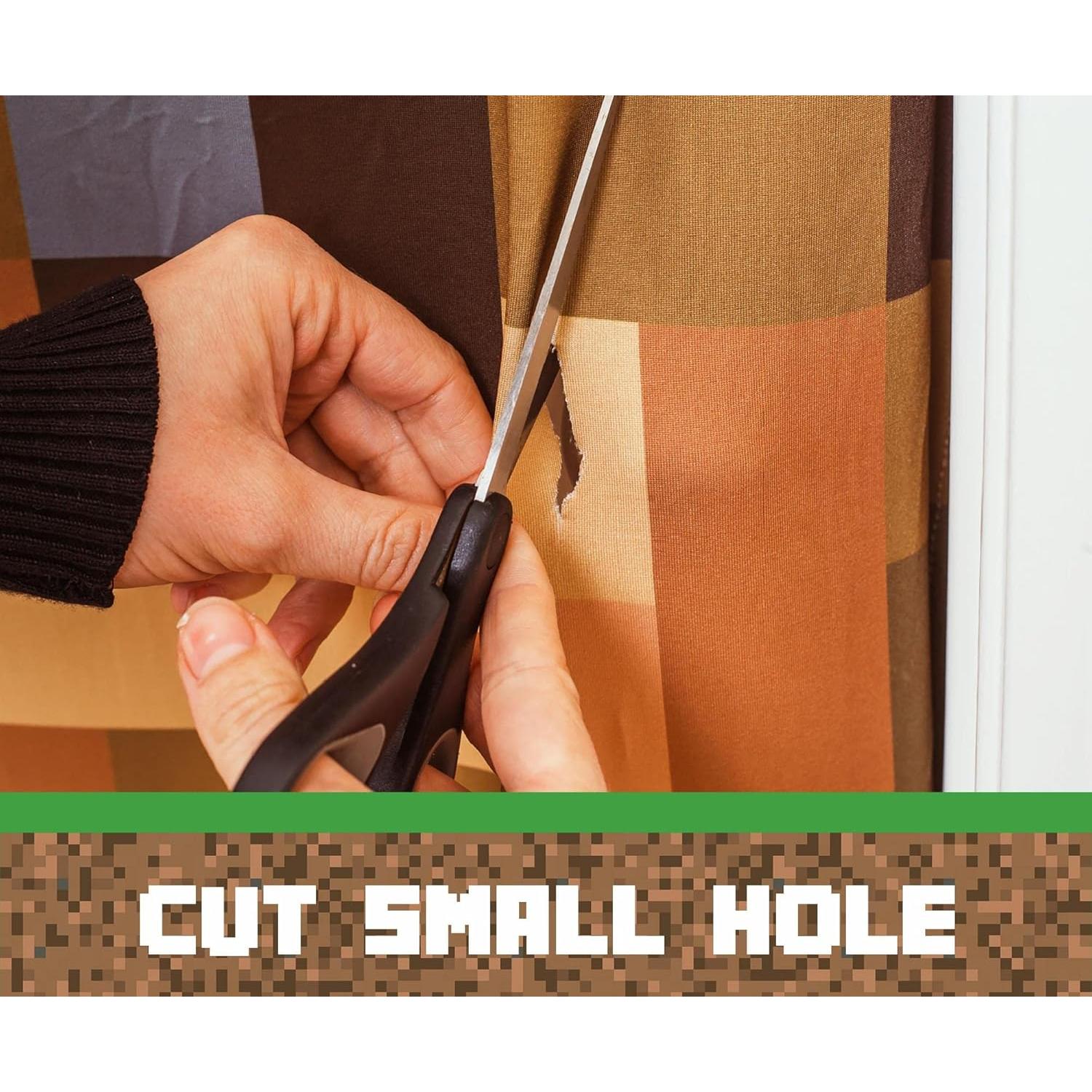 Puerta Adherente de Tela Minecraft Ukonic 86 x 208 cm Verde