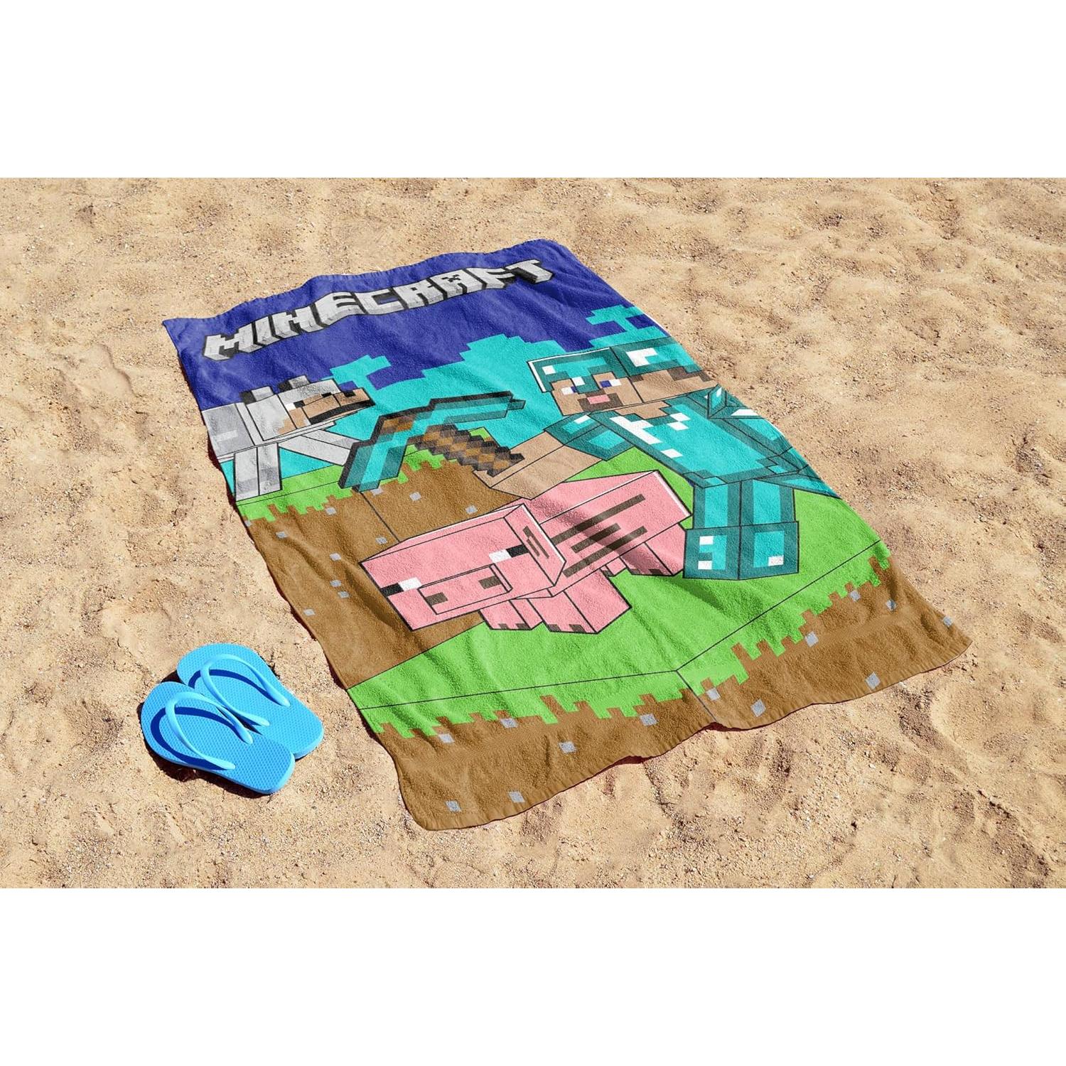 Toalla de Playa Jay Franco Minecraft 100% Algodón 71x147 cm