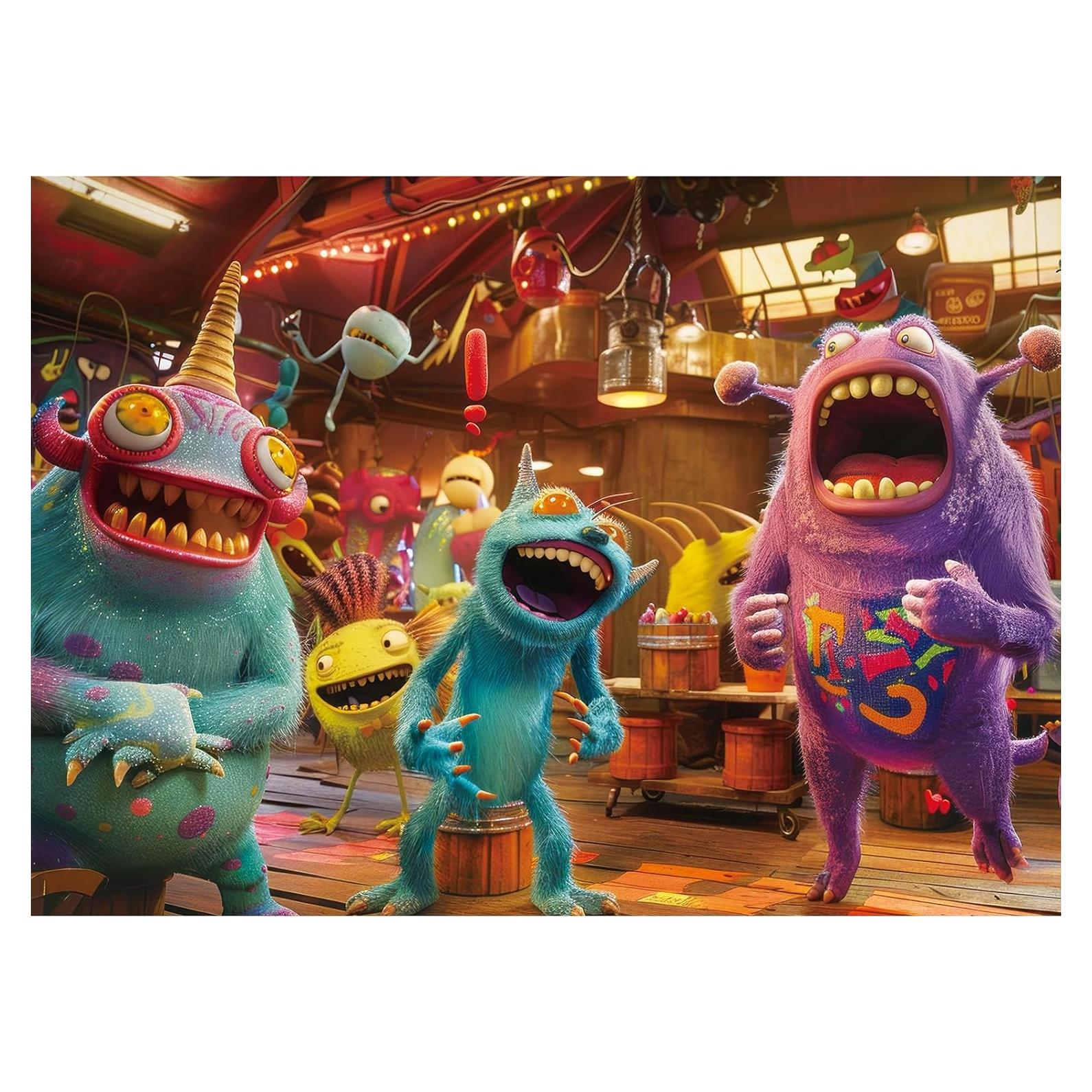 Rompecabezas de 1000 Piezas TangMosaic - Monstruos Divertidos