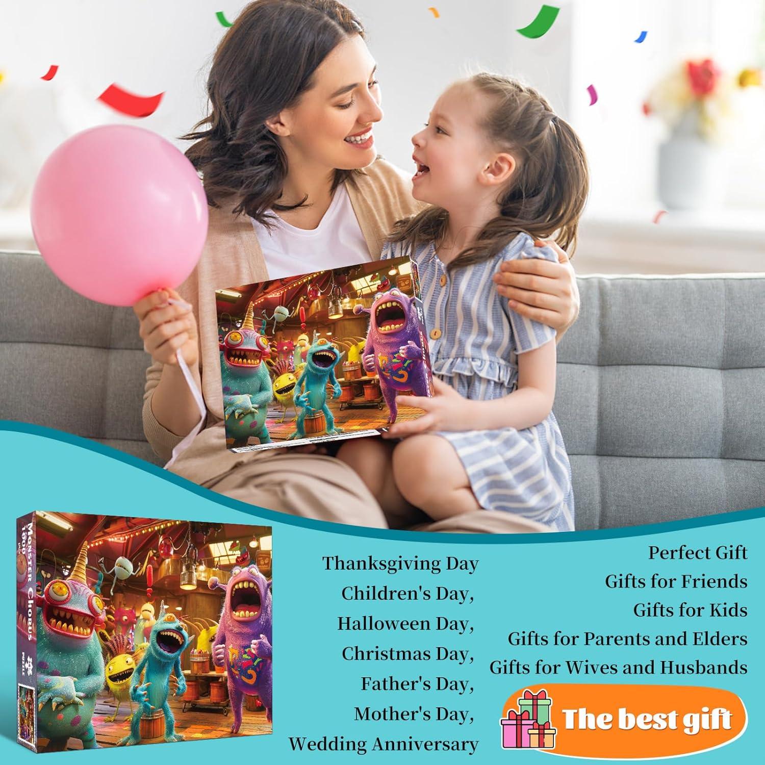 Rompecabezas de 1000 Piezas TangMosaic - Monstruos Divertidos