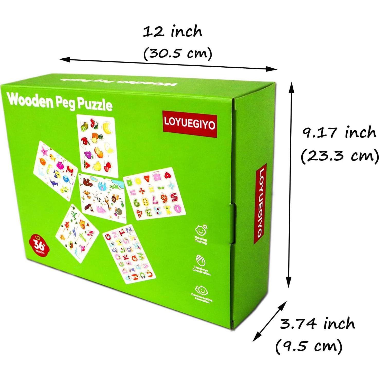 6 Rompecabezas de Madera Educativos para Niños 2-5 Años