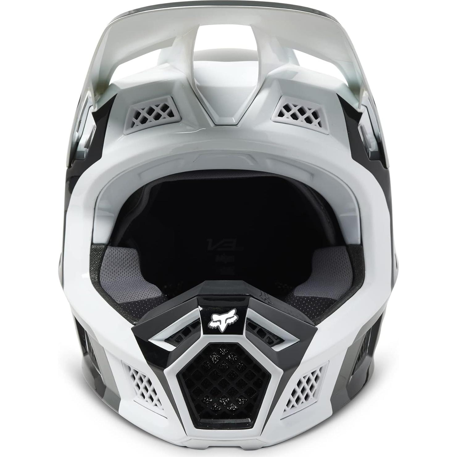 Casco de Motocross Fox Racing V3 RS MIPS Negro/Blanco Pequeño