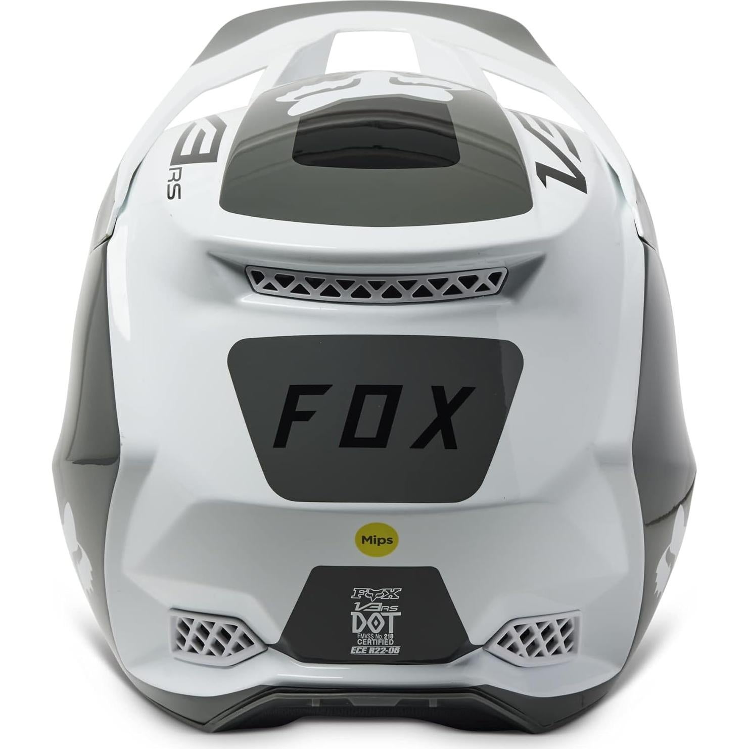 Casco de Motocross Fox Racing V3 RS MIPS Negro/Blanco Pequeño