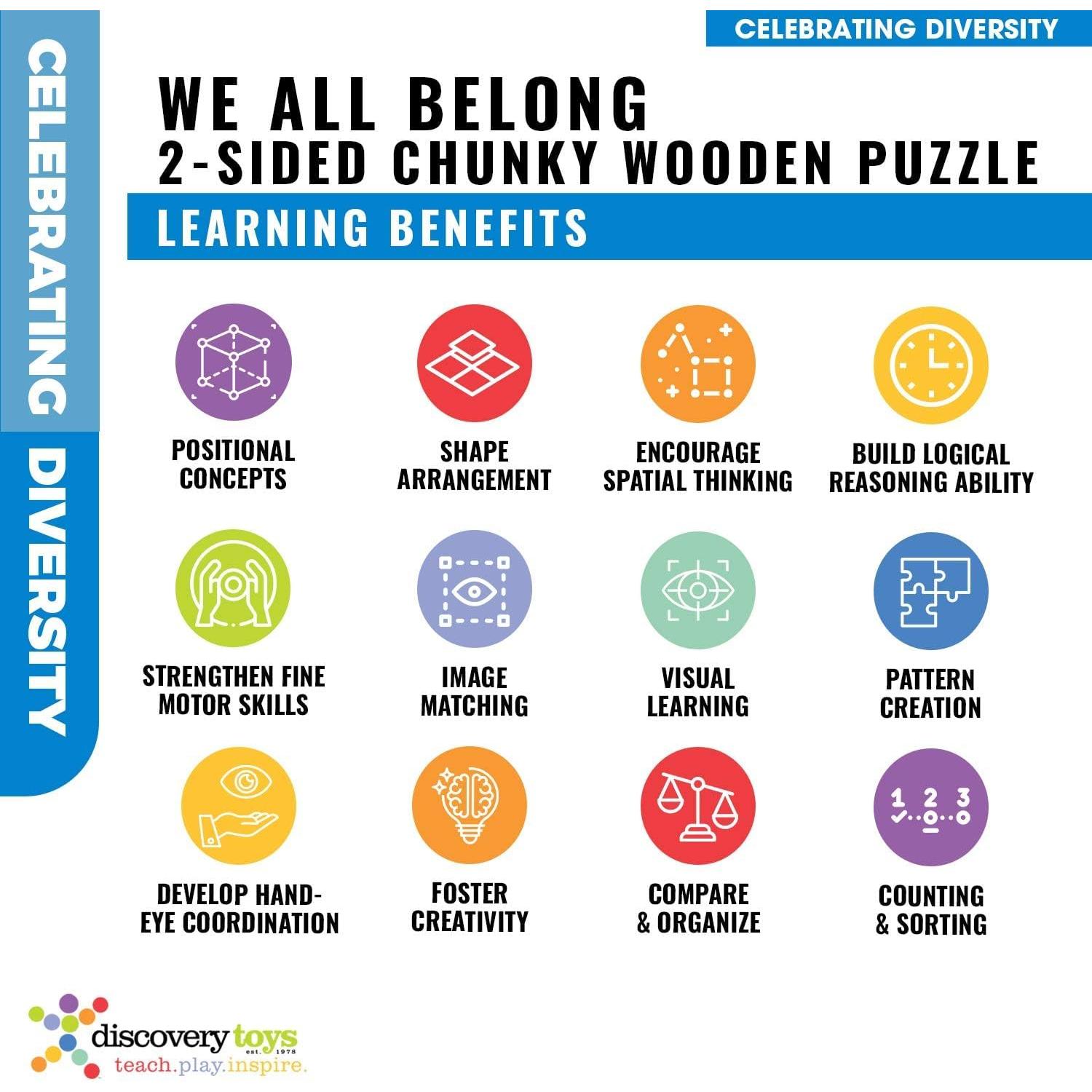Puzzle de Madera Inclusivo Discovery Toys We All Belong 24 Piezas