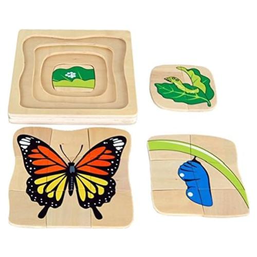 Rompecabezas Montessori Ciclo de Vida Mariposa 17.78cm
