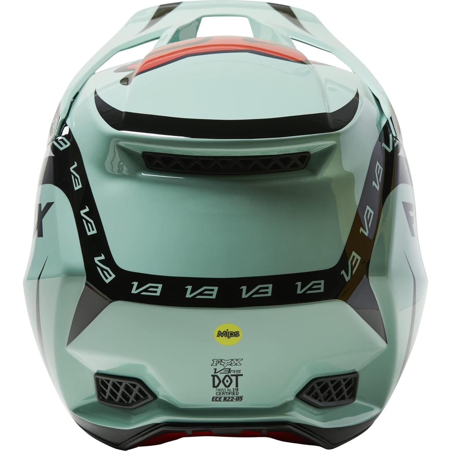 Casco de Motocross Fox Racing V3 RS DVIDE Jade Pequeño