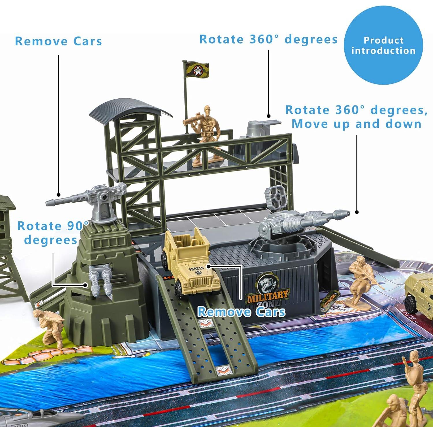 Juego de Base Militar 47 Piezas Juguetes Singer con Accesorios