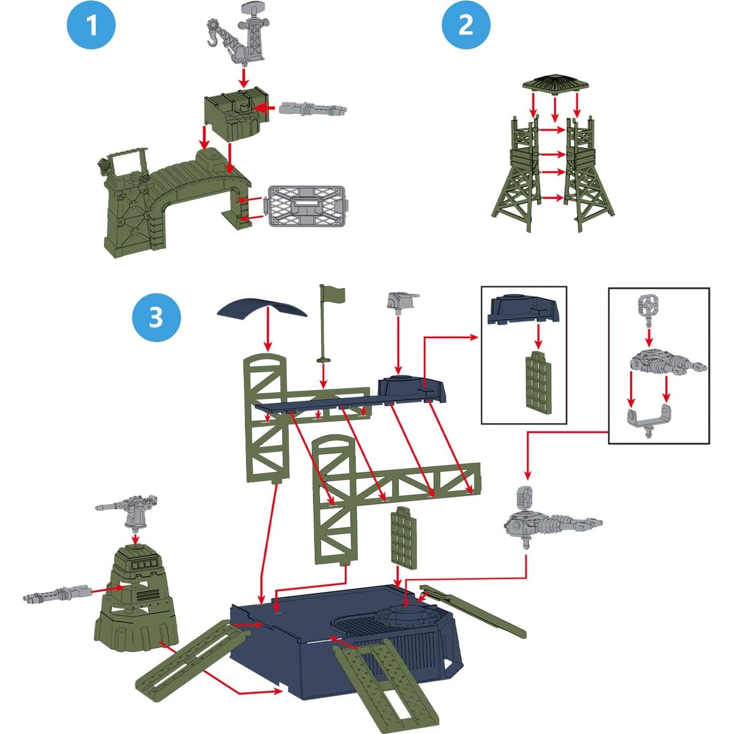 Juego de Base Militar 47 Piezas Juguetes Singer con Accesorios