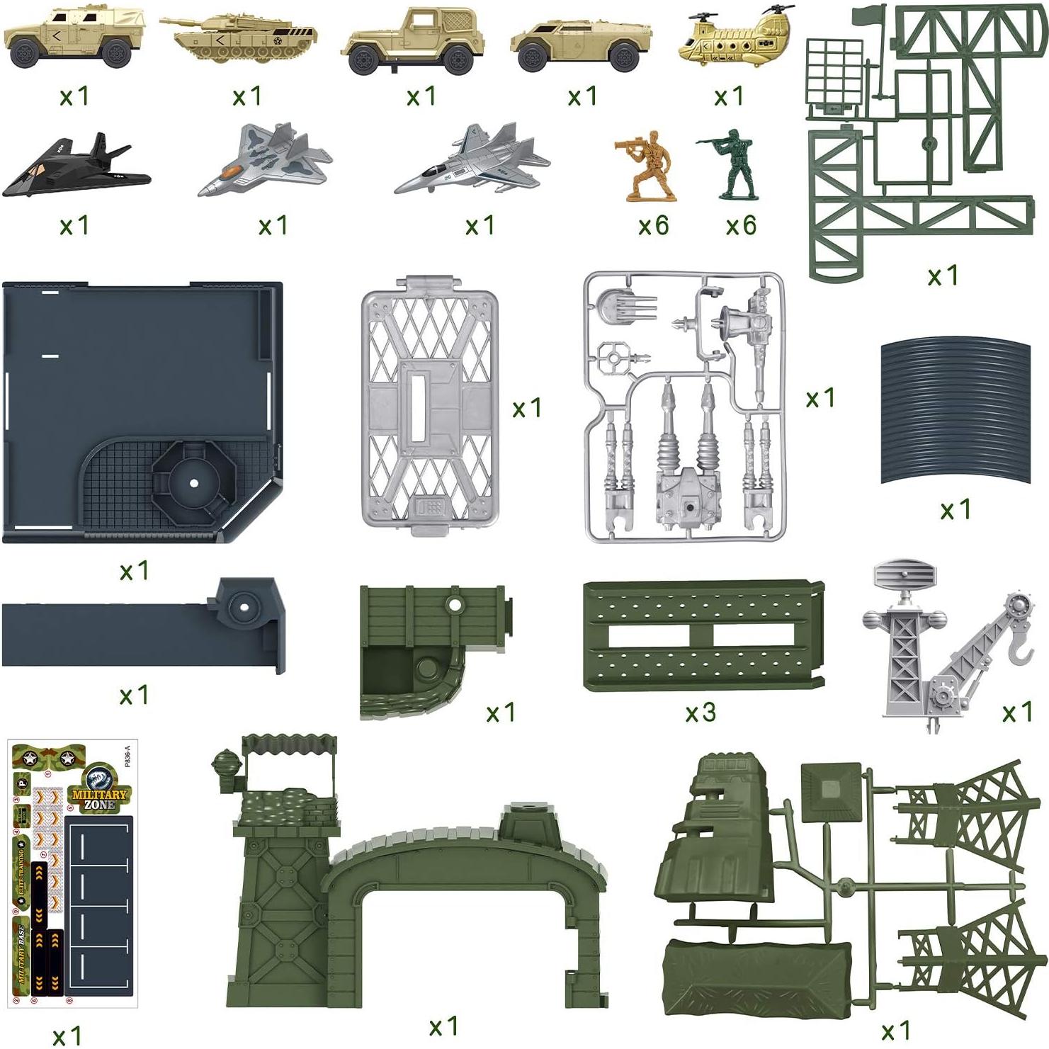 Juego de Base Militar 47 Piezas Juguetes Singer con Accesorios