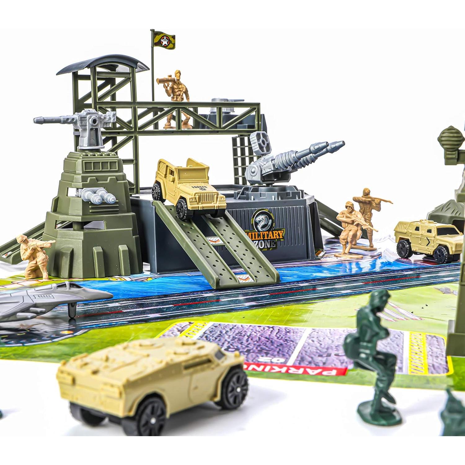 Juego de Base Militar 47 Piezas Juguetes Singer con Accesorios