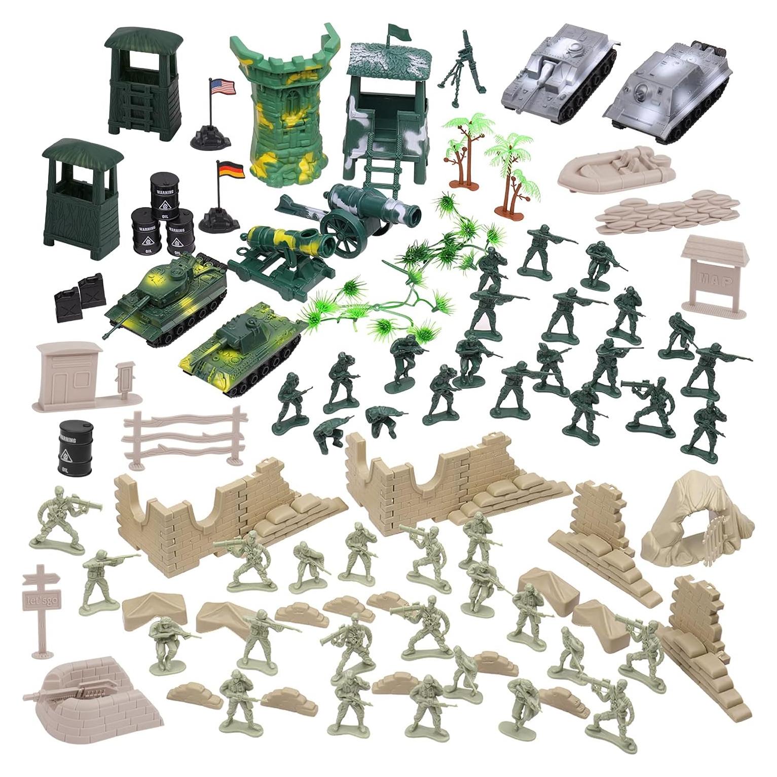 Juego de Figuras de Acción Militar Flexzion - 100 Pcs