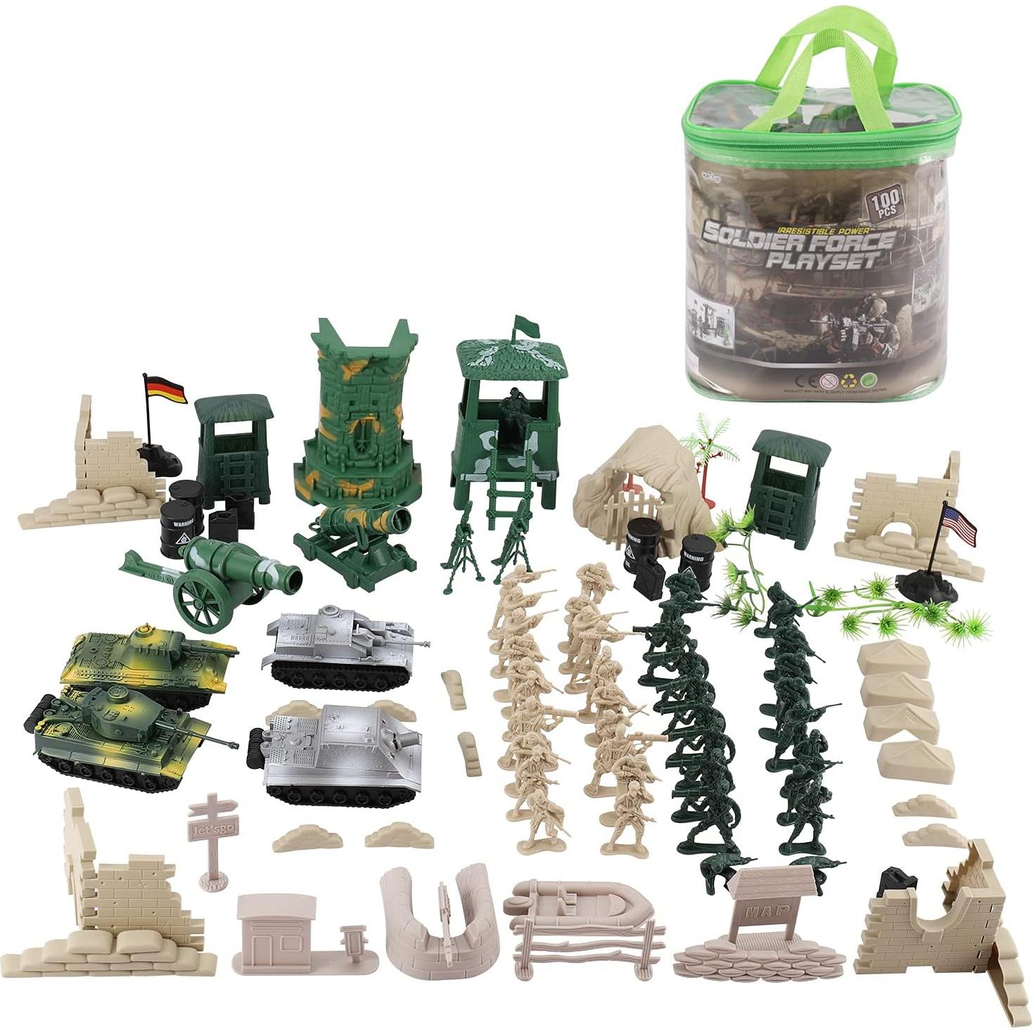 Juego de Figuras de Acción Militar Flexzion - 100 Pcs