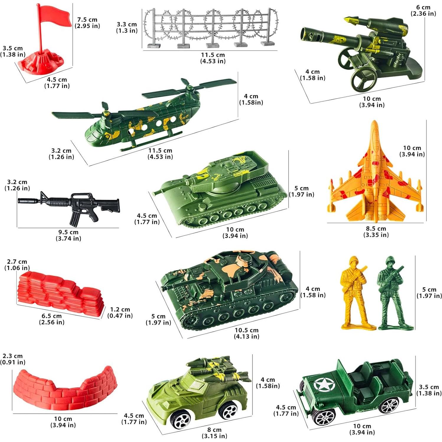 Juego de Soldados de Plástico PATIFEED - 52 Piezas