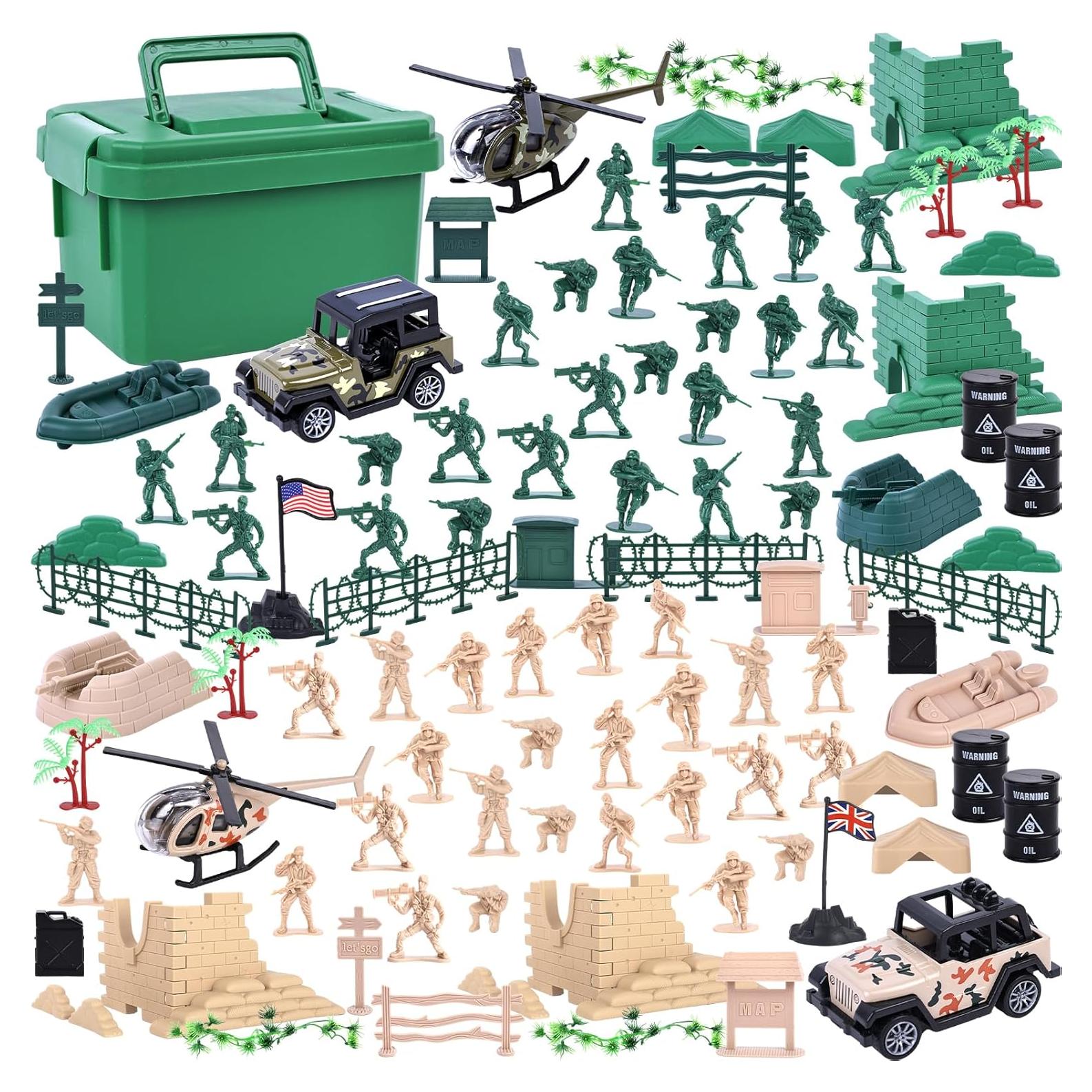 Conjunto de Soldados del Ejército LOVESTOWN 117PCS Juguete Militar