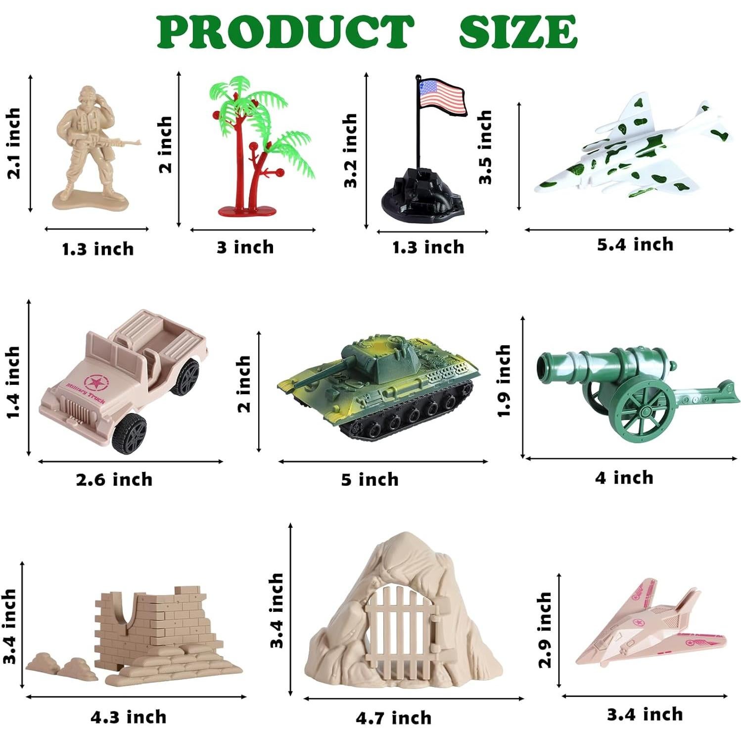 Juego de Juguetes de Base Militar 180 Piezas CHAXUNTEN
