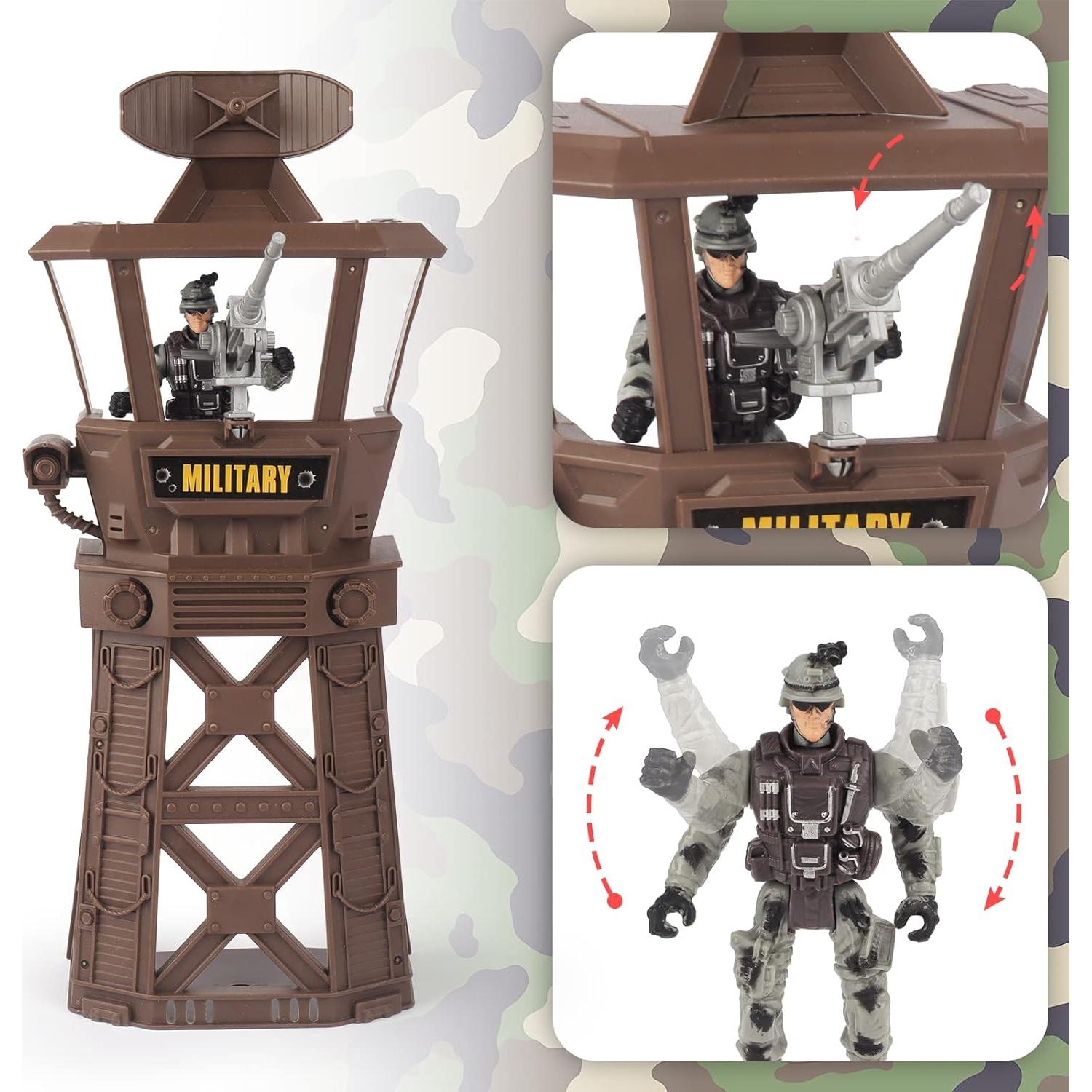 Conjunto de Juguetes Militares deAO con Barco, Tanque y 5 Soldados