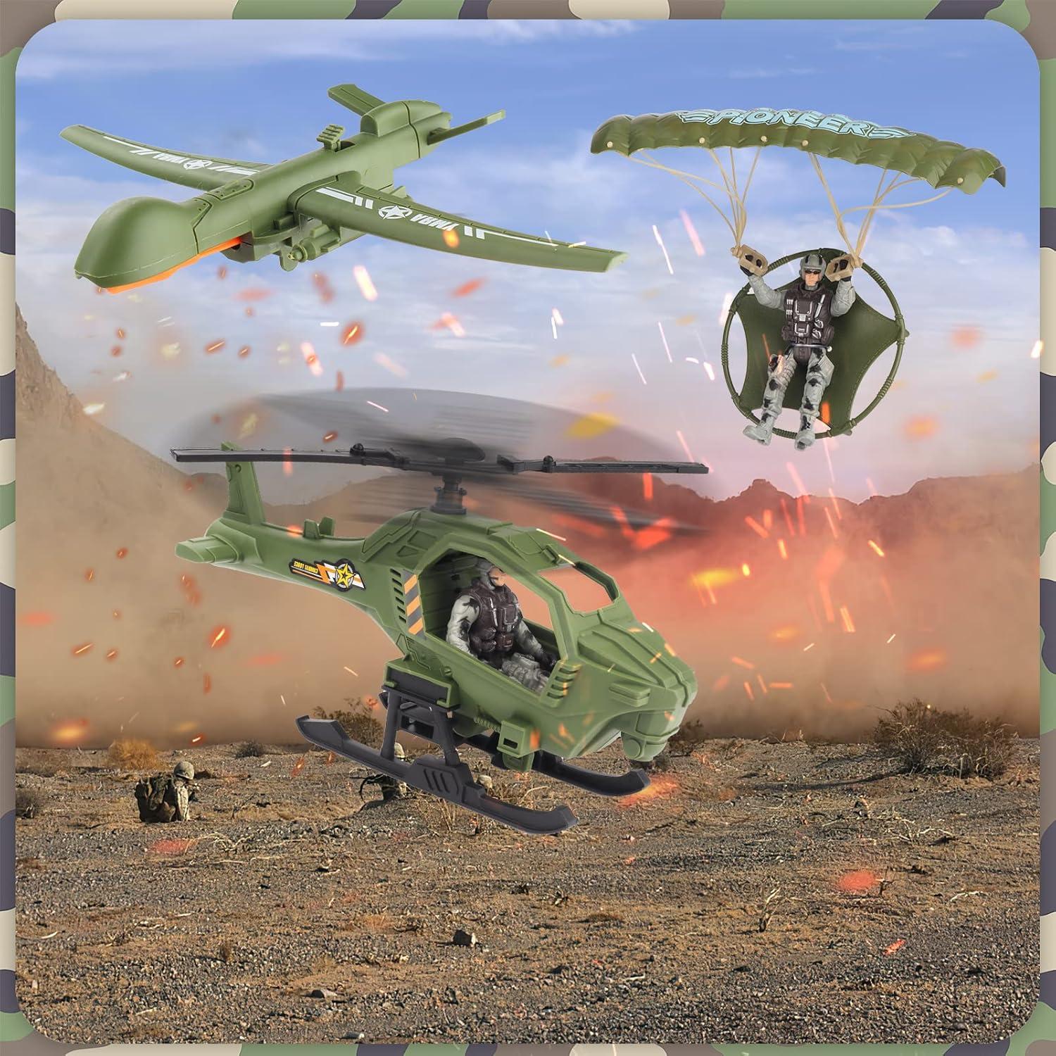 Conjunto de Juguetes Militares deAO con Barco, Tanque y 5 Soldados