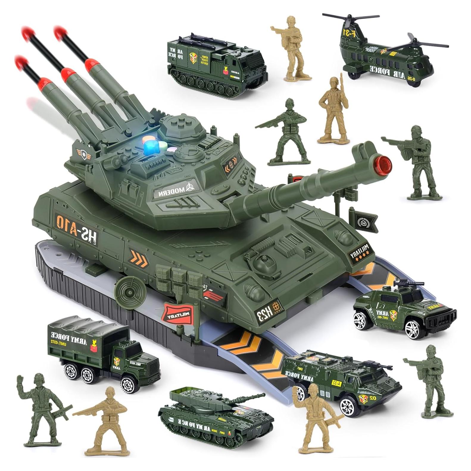 Juego de Tanques Militares Yctoys 6 Piezas con Sonido y Luz