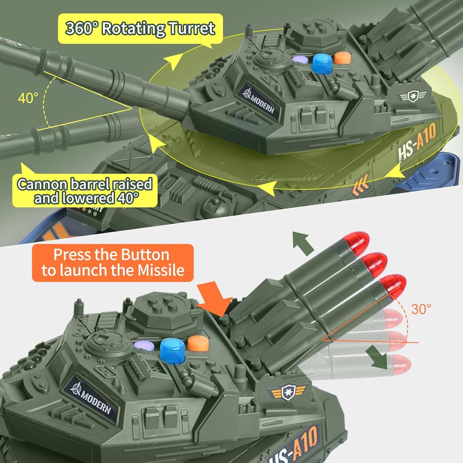 Juego de Tanques Militares Yctoys 6 Piezas con Sonido y Luz