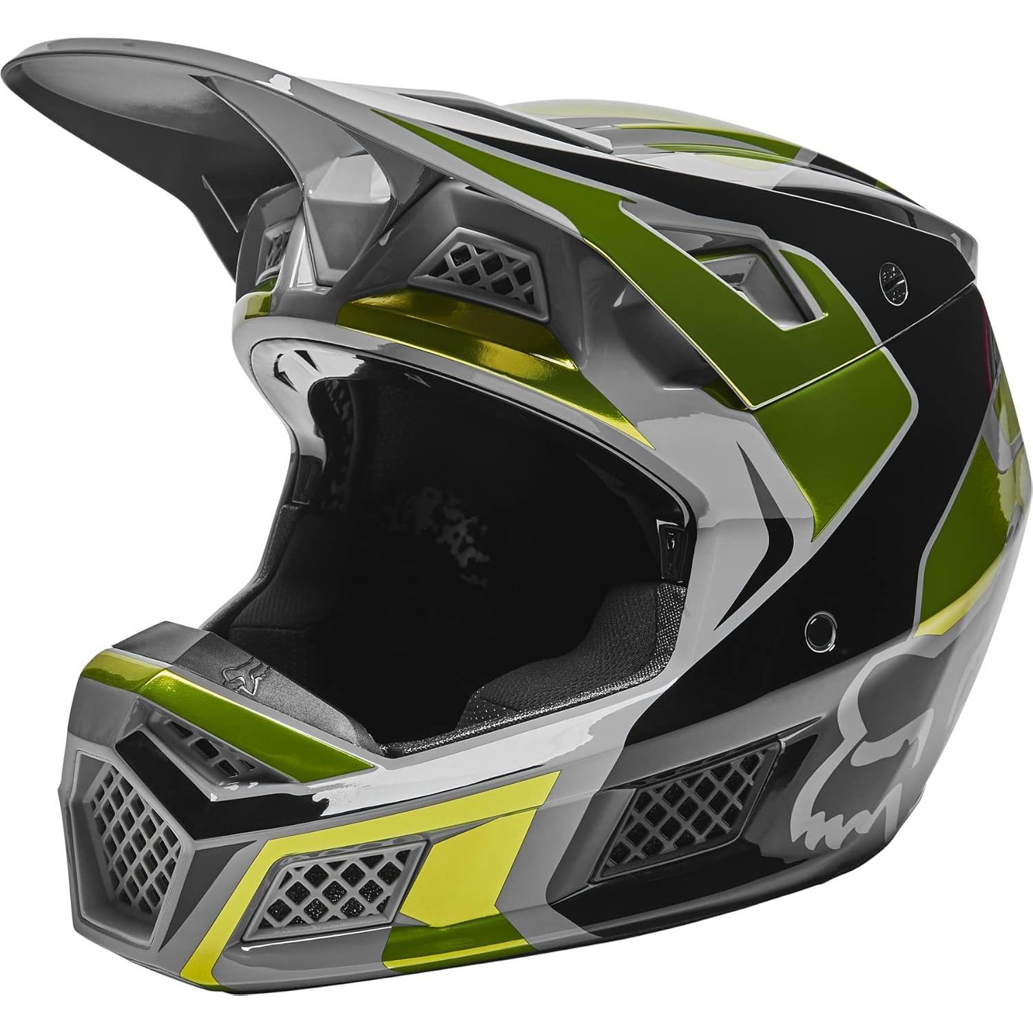 Casco de Motocross Fox Racing V3 RS Amarillo Fluorescente M
